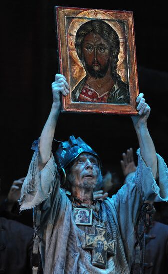 Dress rehearsal of opera "Boris Godunov" at Bolshoi Theatre