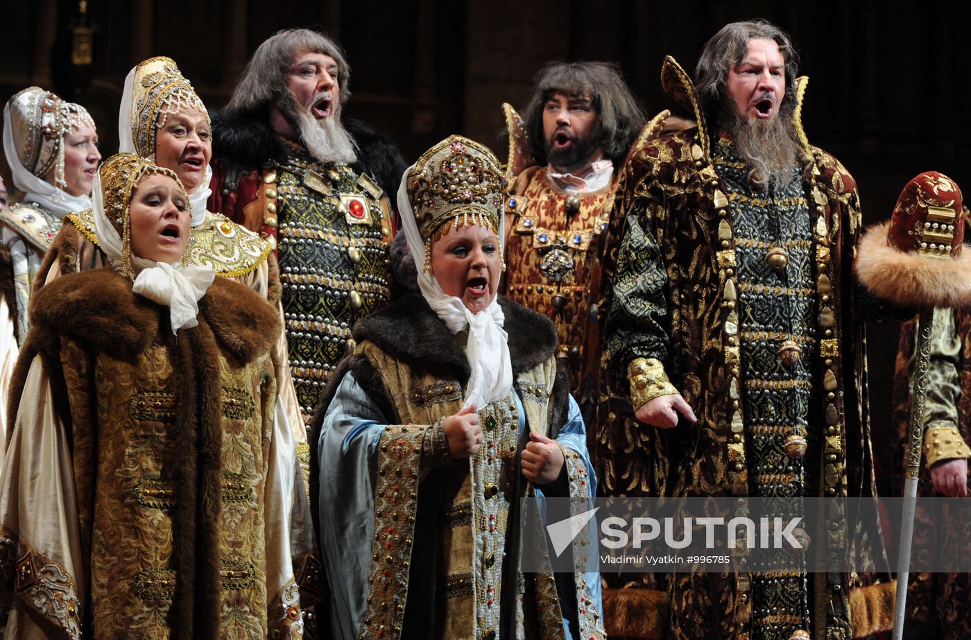 Dress rehearsal of opera "Boris Godunov" at Bolshoi Theatre