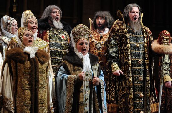Dress rehearsal of opera "Boris Godunov" at Bolshoi Theatre