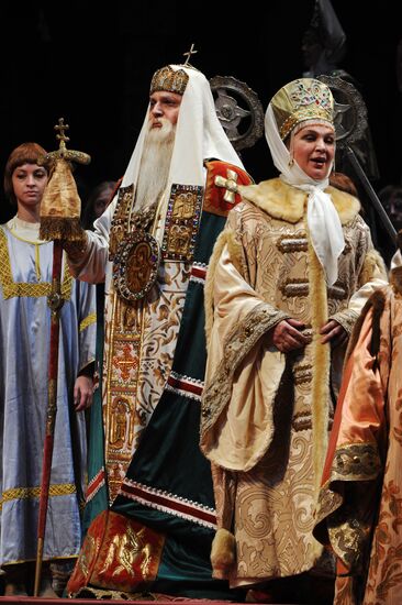Dress rehearsal of opera "Boris Godunov" at Bolshoi Theatre