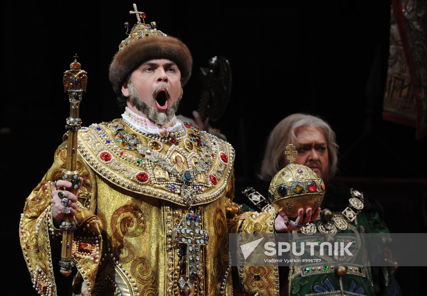Dress rehearsal of opera "Boris Godunov" at Bolshoi Theatre