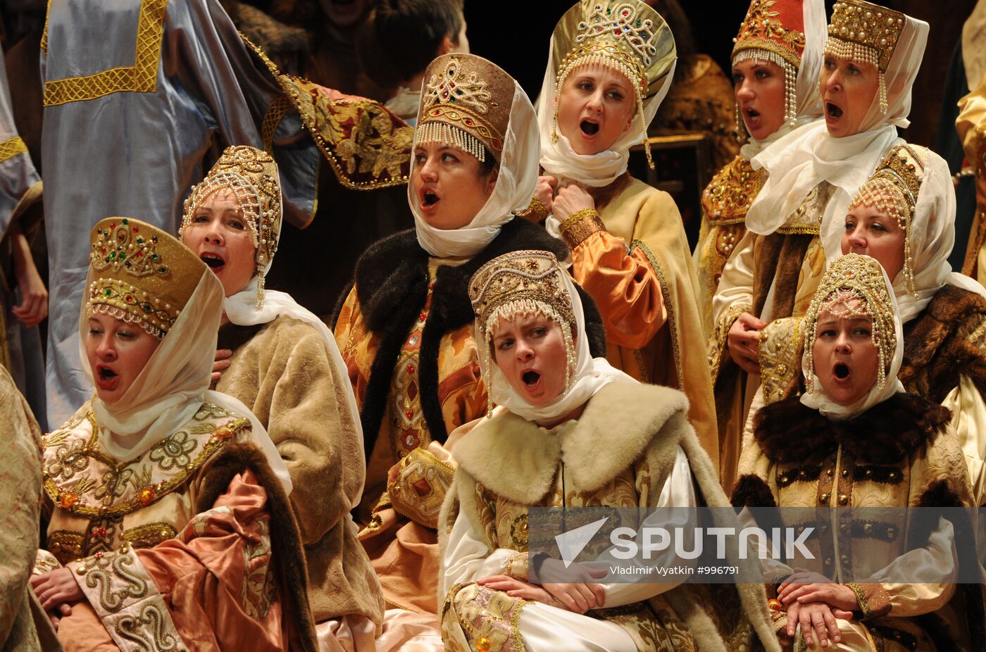 Dress rehearsal of opera "Boris Godunov" at Bolshoi Theatre