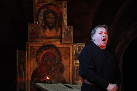 Dress rehearsal of opera "Boris Godunov" at Bolshoi Theatre