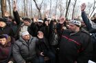 Chernobyl veterans' protest rally in Ukraine