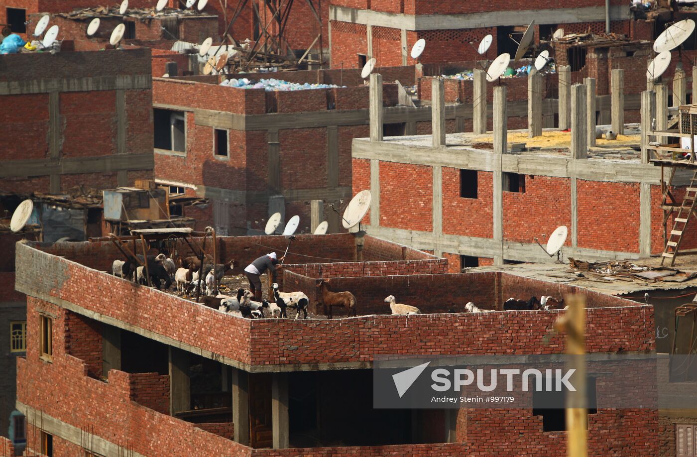 Garbage City in outskirts of Cairo, Egypt