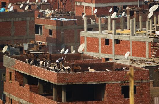 Garbage City in outskirts of Cairo, Egypt