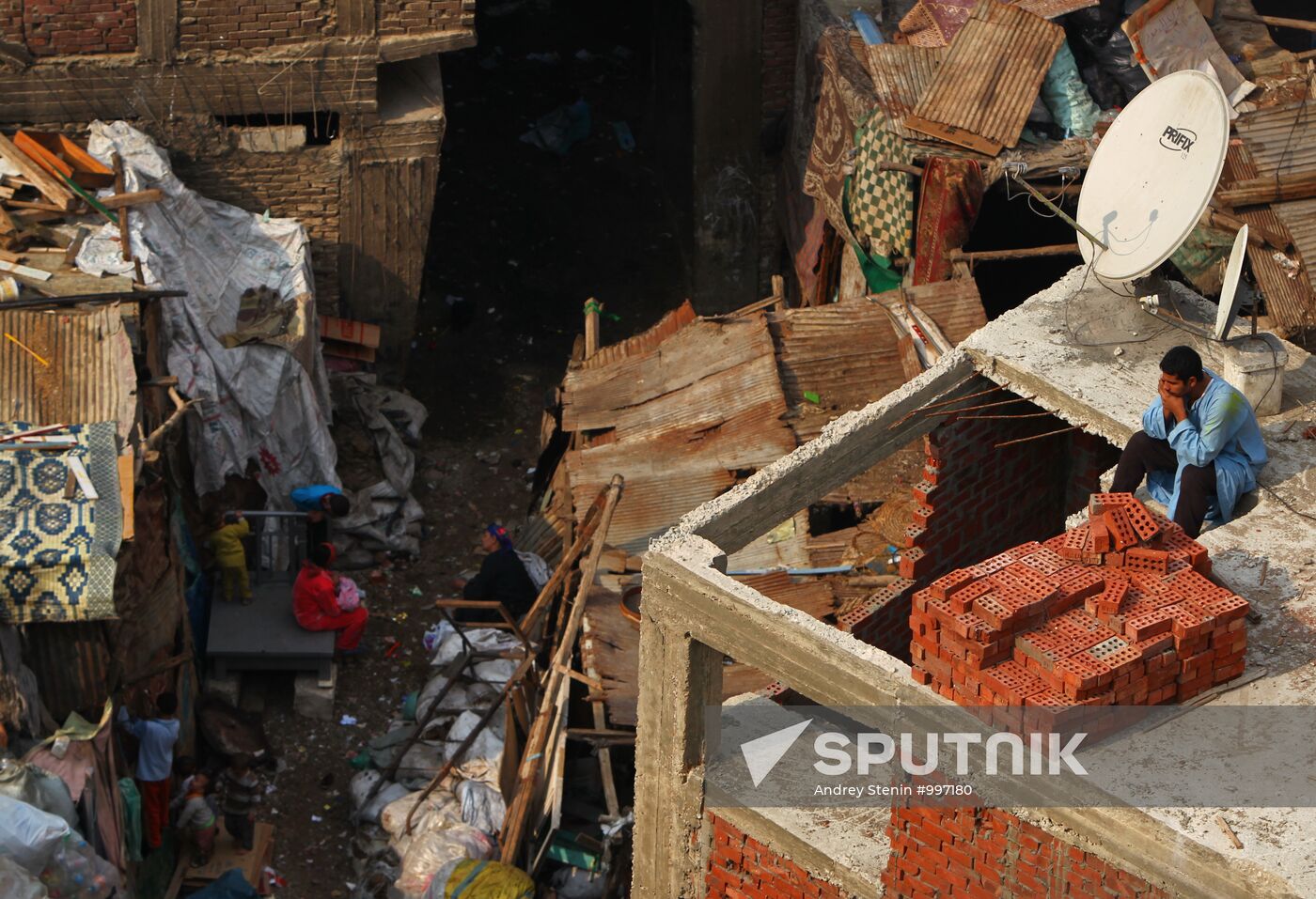 Garbage City in outskirts of Cairo, Egypt