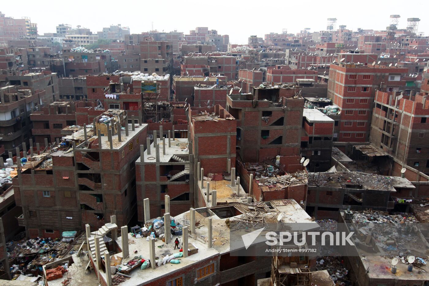 Garbage City in outskirts of Cairo, Egypt