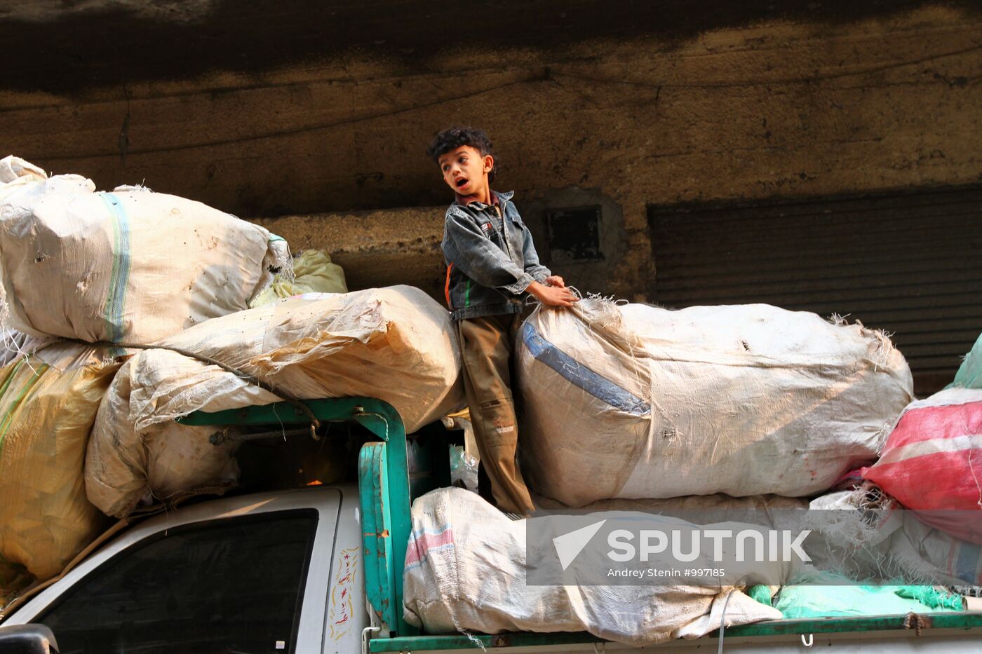 Garbage City in outskirts of Cairo, Egypt