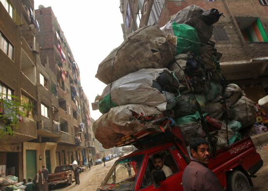 Garbage City in outskirts of Cairo, Egypt