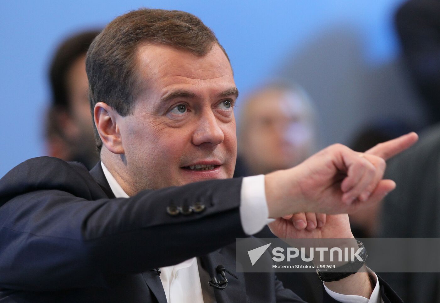 Dmitry Medvedev, Vladimir Putin meet with electors in Moscow