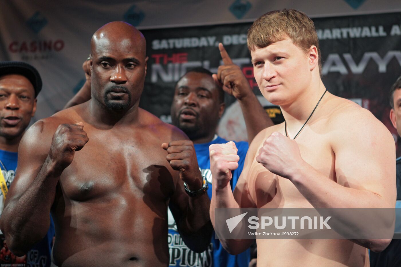 Boxing. Alexander Povetkin and Cedric Boswell weigh-in