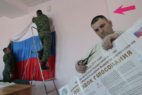 Preparation of polling stations for voting