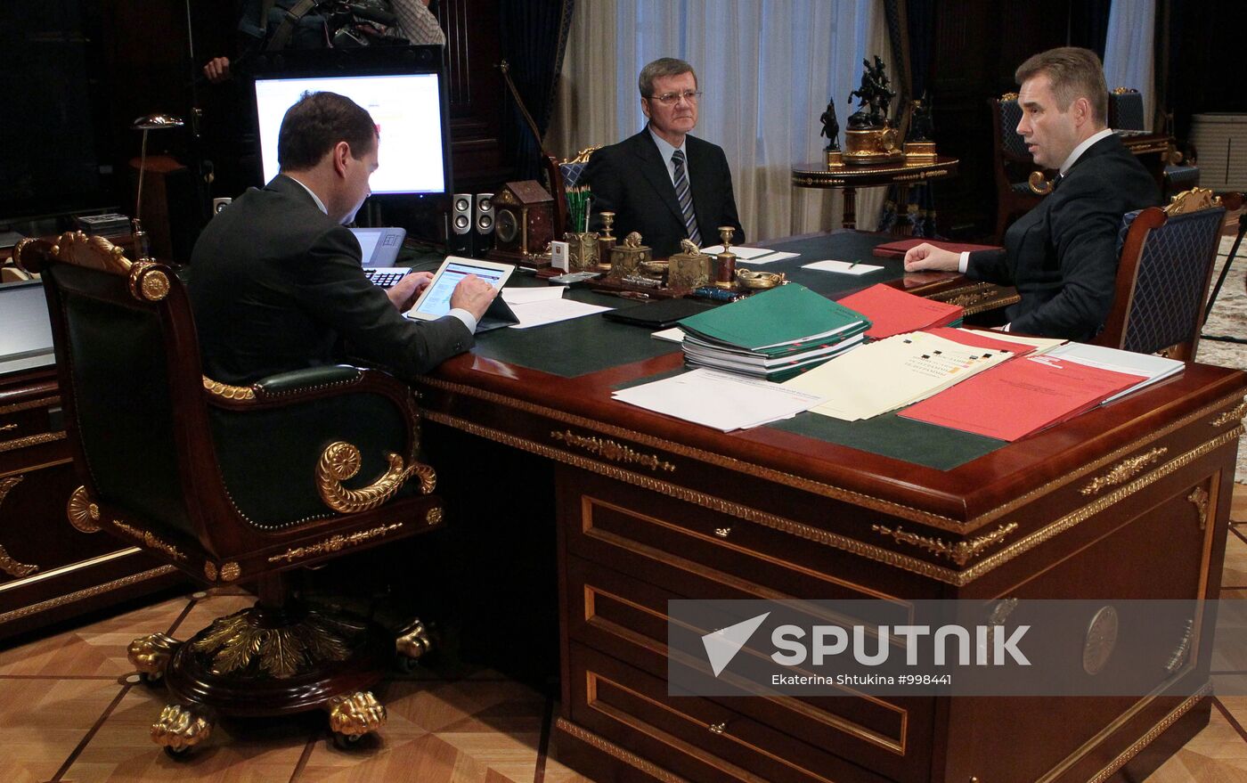 Dmitry Medvedev meets with Pavel Astakhov and Yuri Chaika