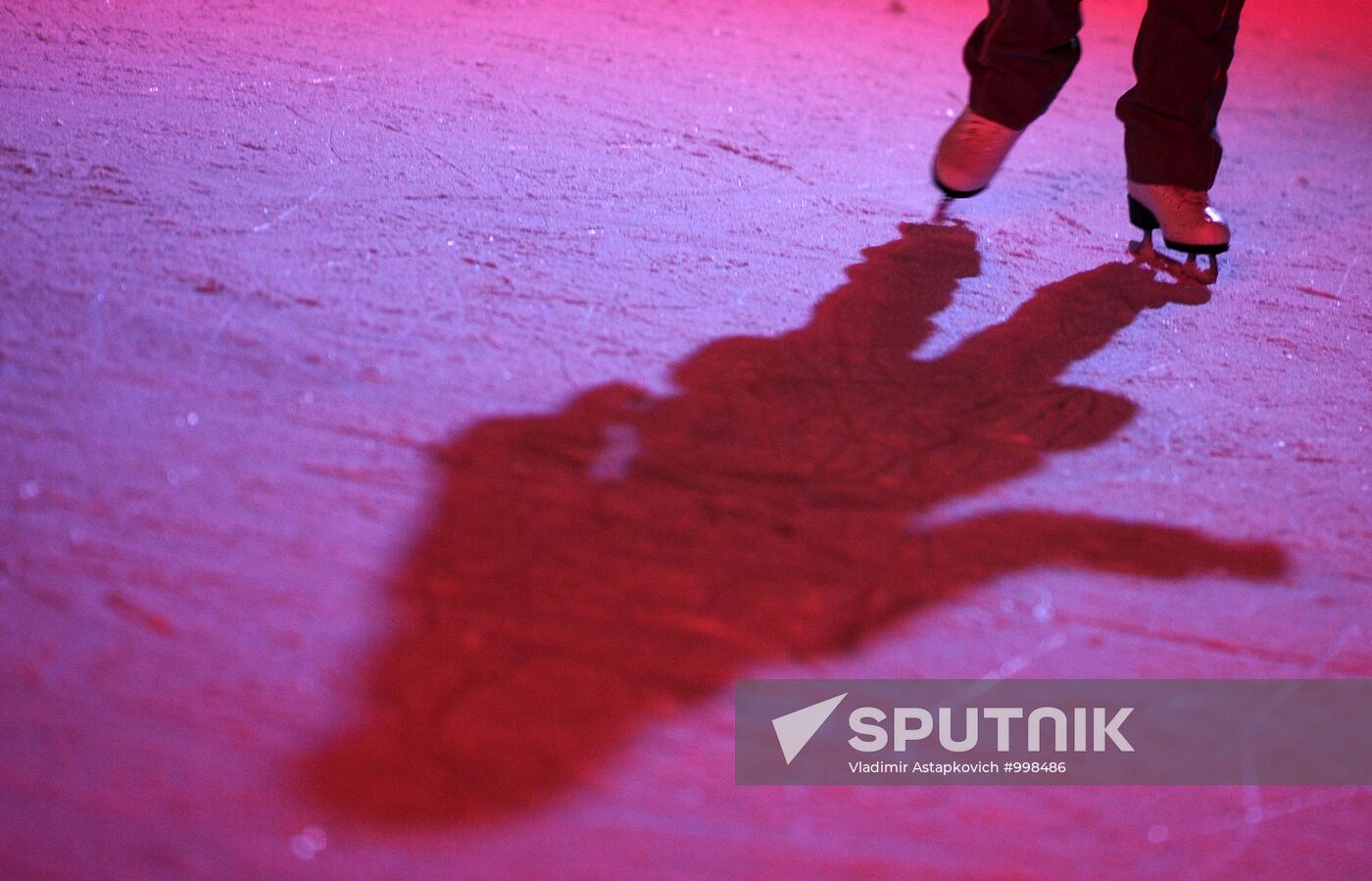 Ice skating rink at Moscow's Hermitage Garden