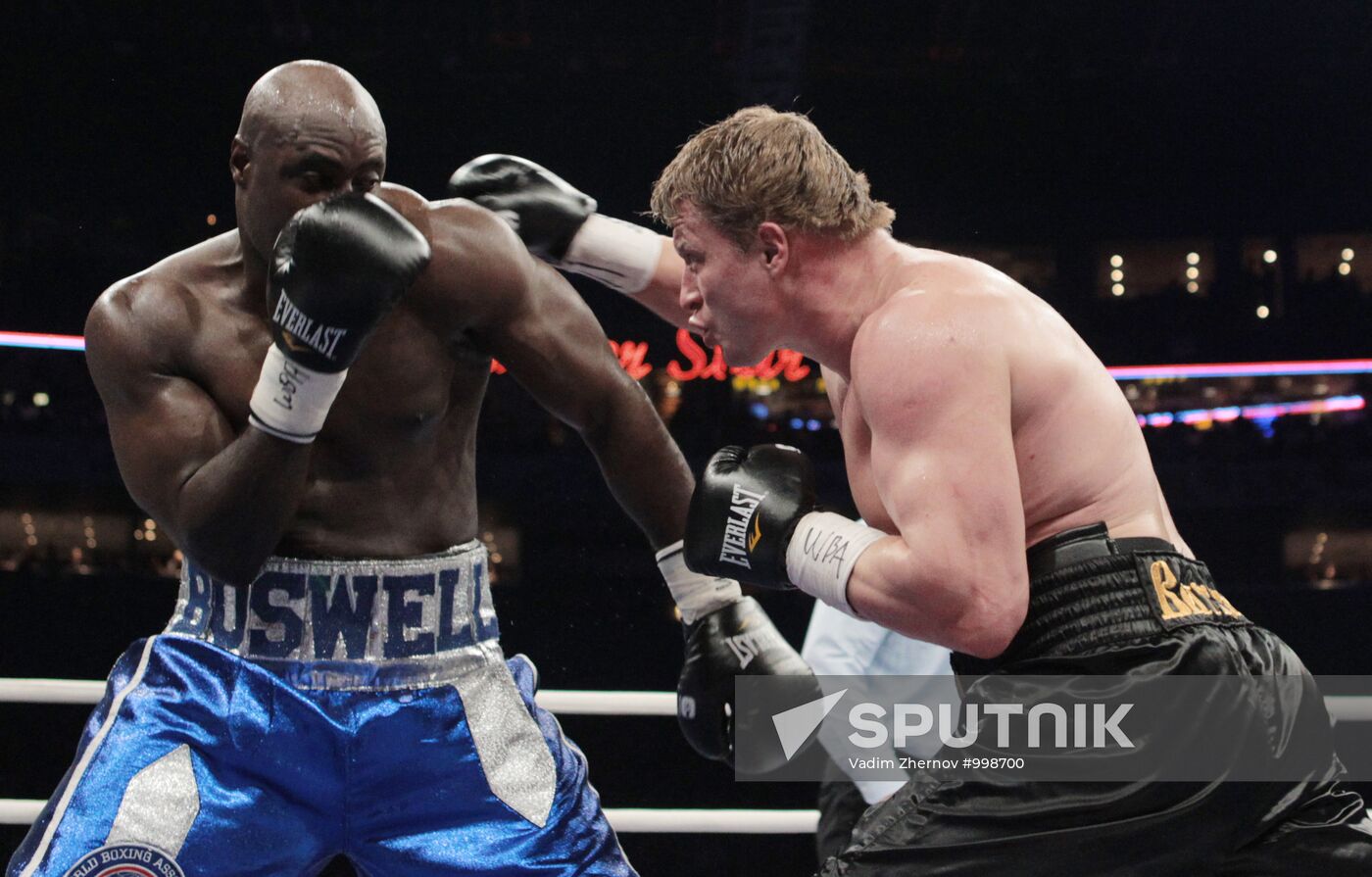 Boxing. Alexander Povetkin vs. Cedric Boswell
