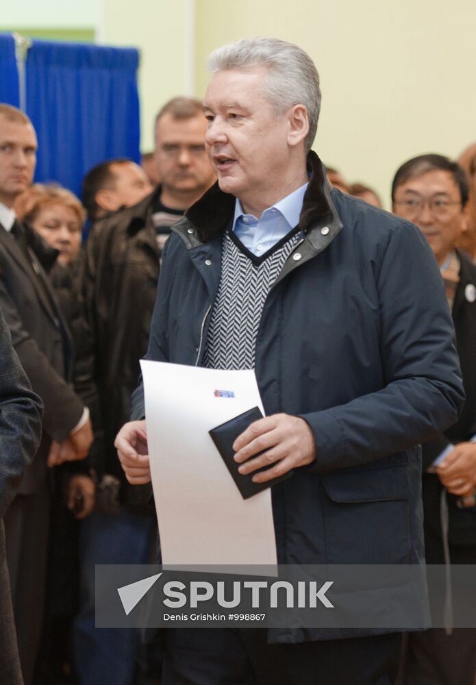 Sergei Sobyanin votes at State Duma elections