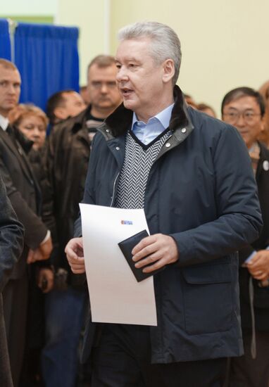 Sergei Sobyanin votes at State Duma elections