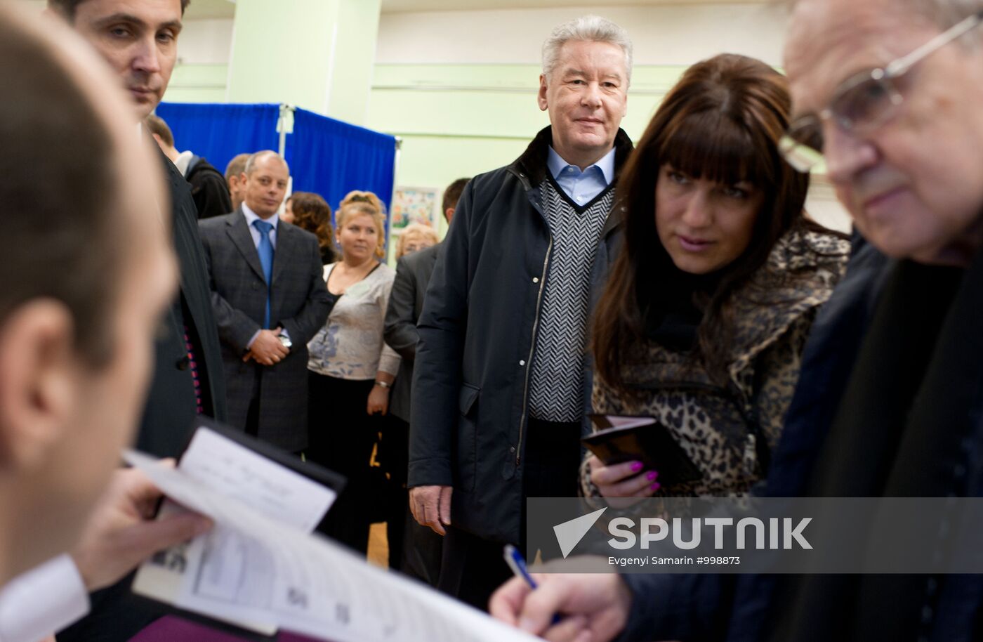 Sergei Sobyanin votes at State Duma elections