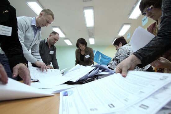 Counting ballots after State Duma elections