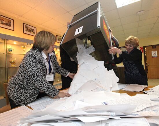 Counting ballots after State Duma elections
