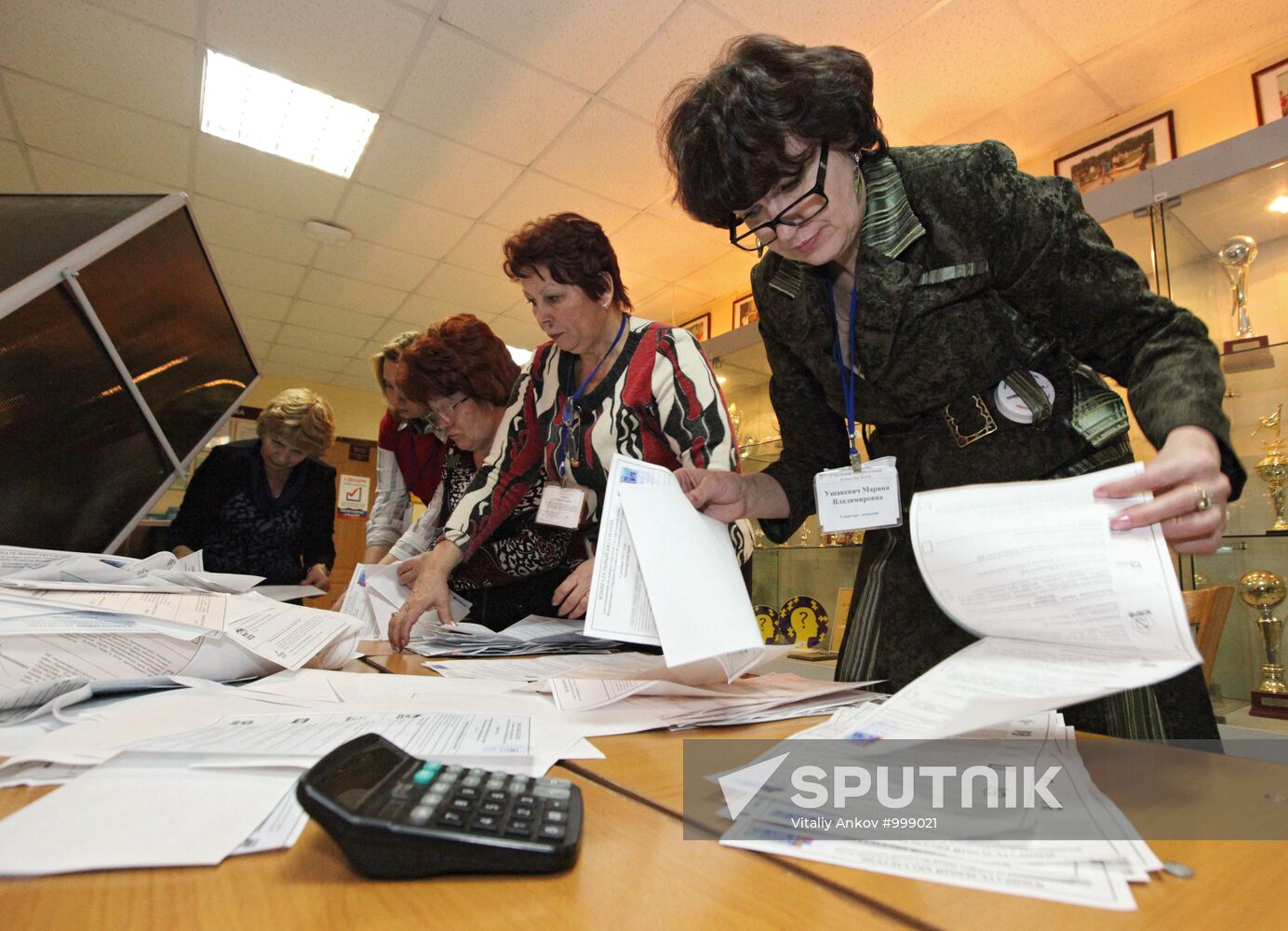 Counting votes in State Duma elections
