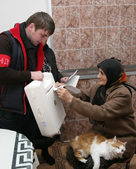 People vote in sixth Russian State Duma election in Chechnya