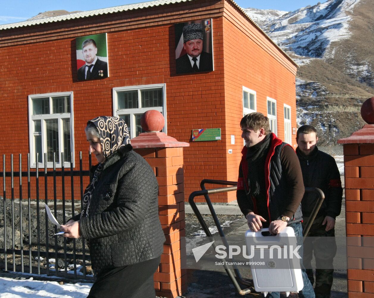 People vote in sixth Russian State Duma election in Chechnya