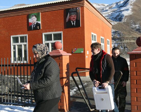 People vote in sixth Russian State Duma election in Chechnya