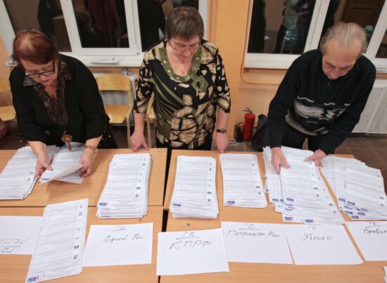 Counting votes in State Duma elections
