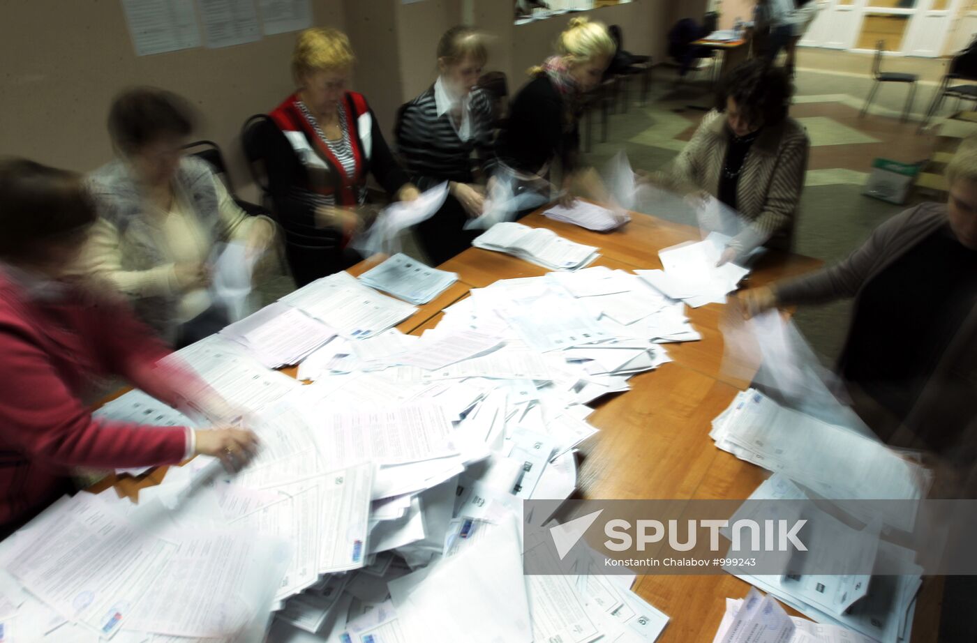 Vote count at State Duma elections