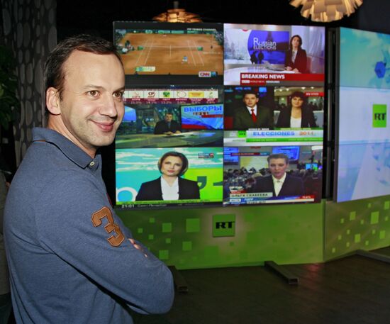 Election night with Russia Today TV channel