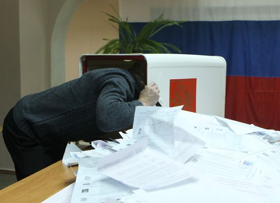 Election commissions count ballots following Duma election