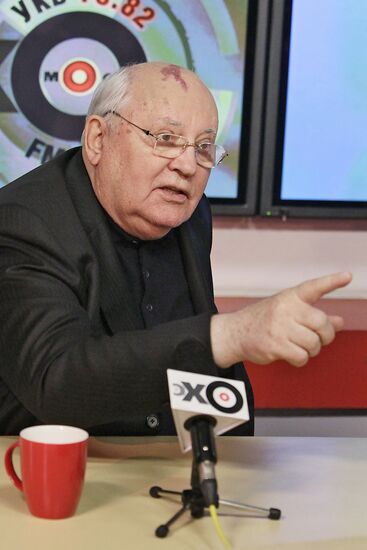 Ekho Moskvy airs show with Gorbachev, Muratov, Shevtsova