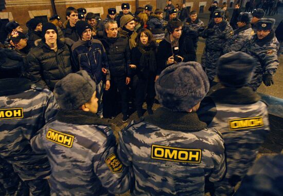Rally in St. Petersburg against alleged rigging in elections