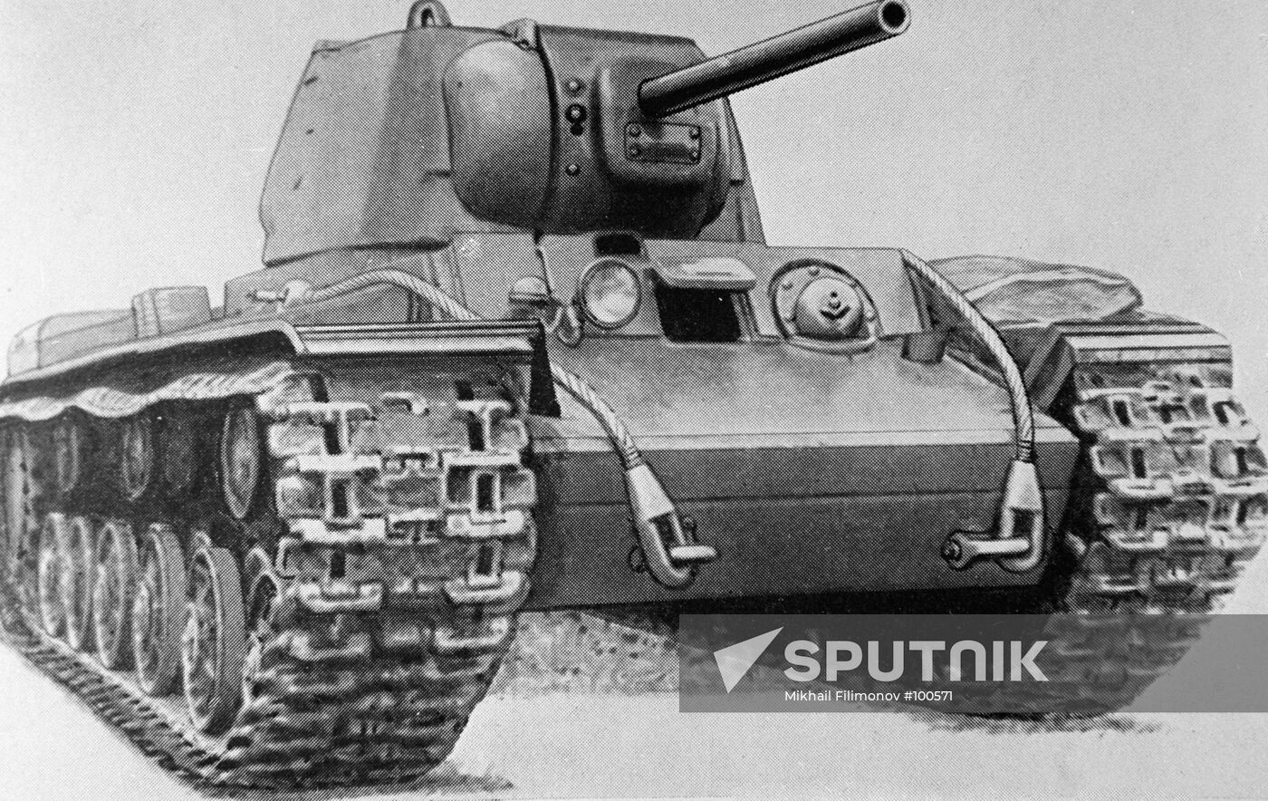 Советский танк КВ-1 выпуска 1940 года, брошенный в городе Жолква ...