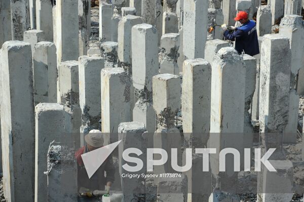 Residential area under construction in Khimki