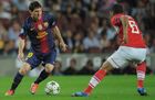 Barcelona player Lionel Messi and Spartak player Rafael Carioca (from left) in the group stage UEFA Champions League 2012/13 match between football clubs Barcelona (Barcelona, Spain) and Spartak (Moscow, Russia). Location: Spain, Barcelona. Author: Vladimir Astapkovich/Sputnik. Football. Champions League. Barcelona vs. Spartak