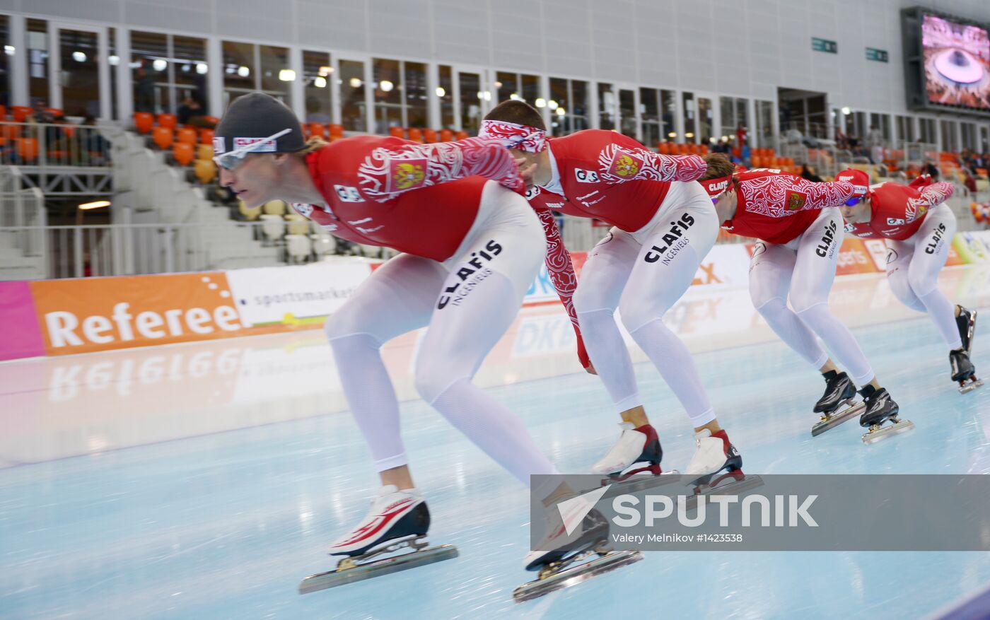 World Speed Skating Championships. Men's team race Sputnik Mediabank