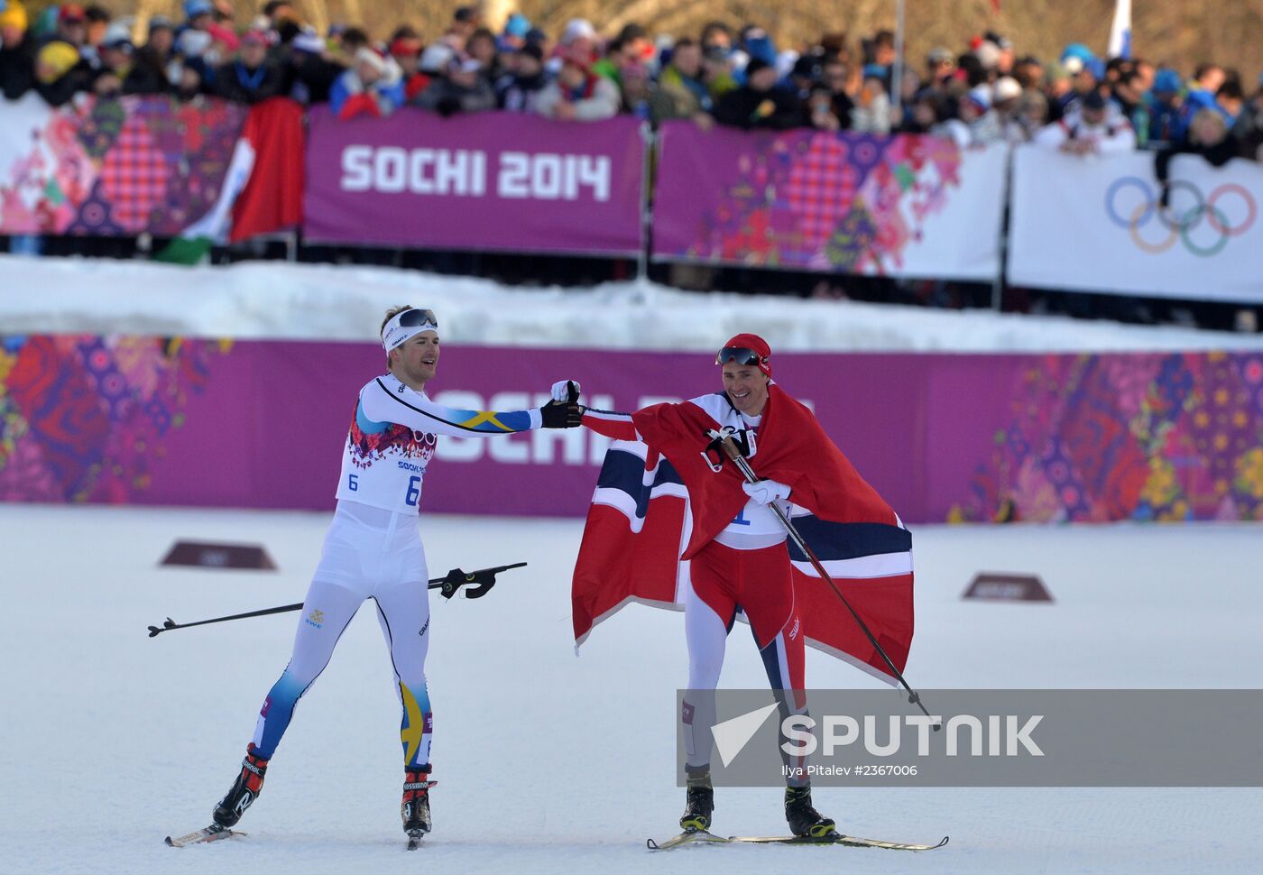 2014 Winter Olympics. Crosscountry skiing. Men. Sprint Sputnik Mediabank