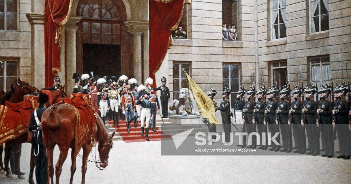 Artist Ivan Rozen quot Russian Naval Guards in Paris in 1814 quot Sputnik