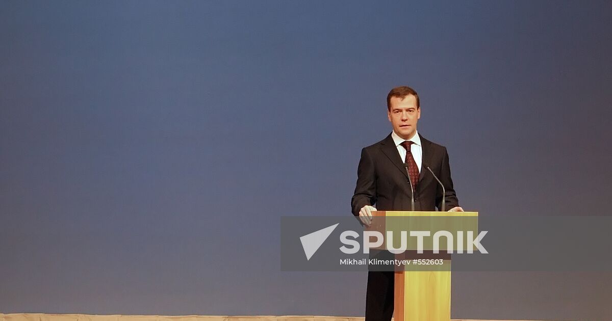 Medvedev. Year of the Teacher Sputnik Mediabank