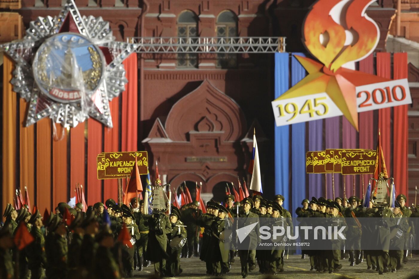 Victory Parade run through Sputnik Mediabank