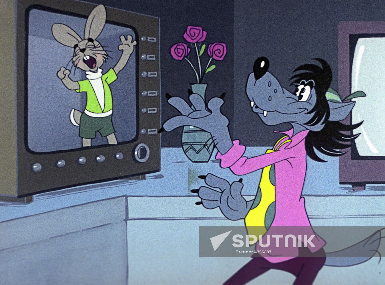 Frame from animation film quot Well just you wait quot Sputnik Mediabank