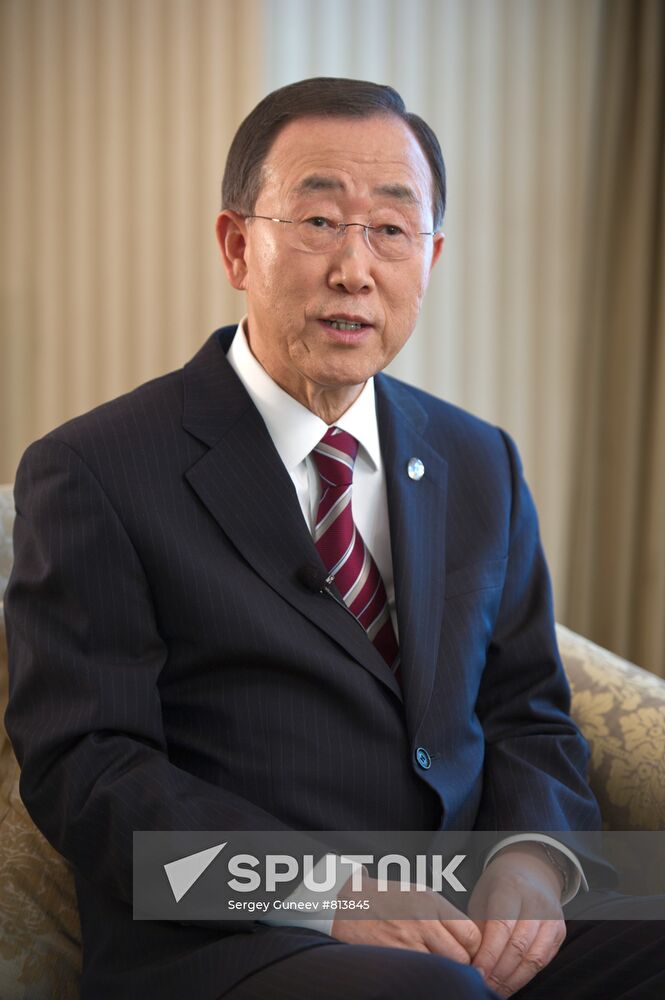 United Nations Secretary General Ban Ki Moon Gives Interview Sputnik 