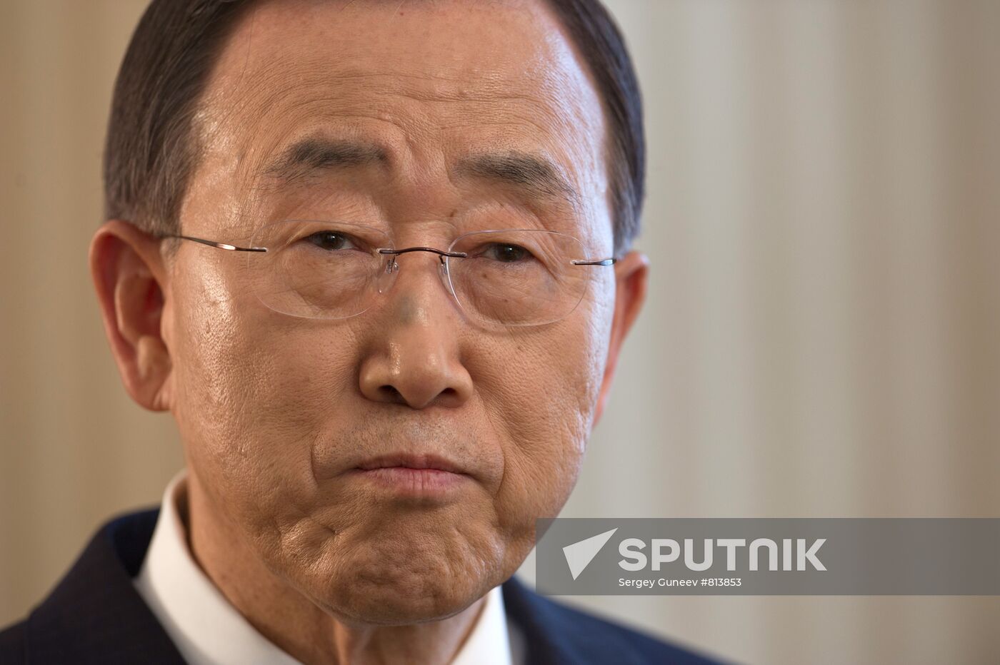 United Nations Secretary General Ban Ki Moon Gives Interview Sputnik Mediabank 