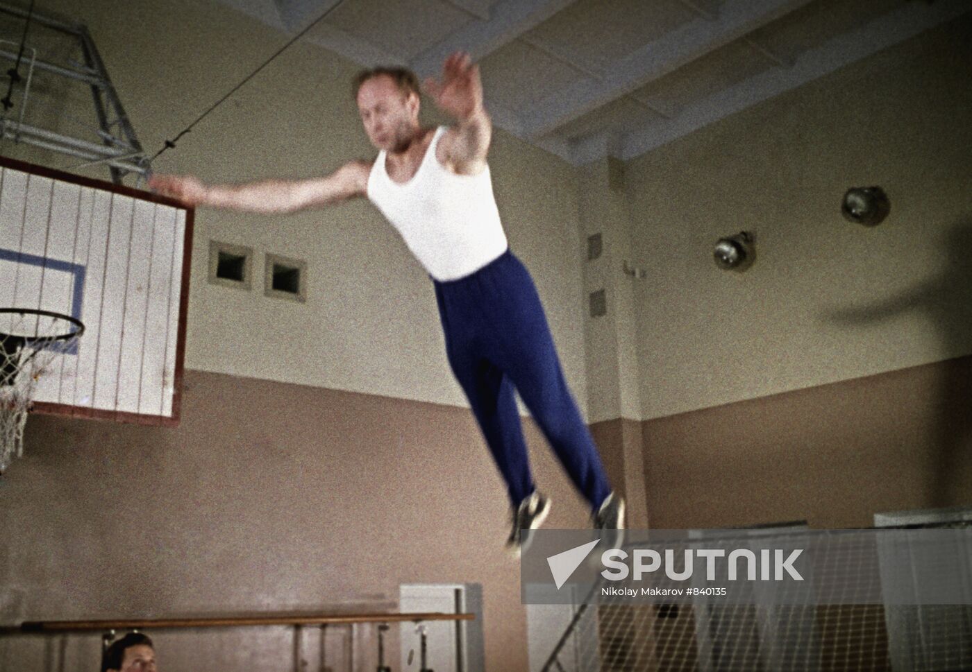 Soviet cosmonaut Alexei Leonov in gym | Sputnik Mediabank