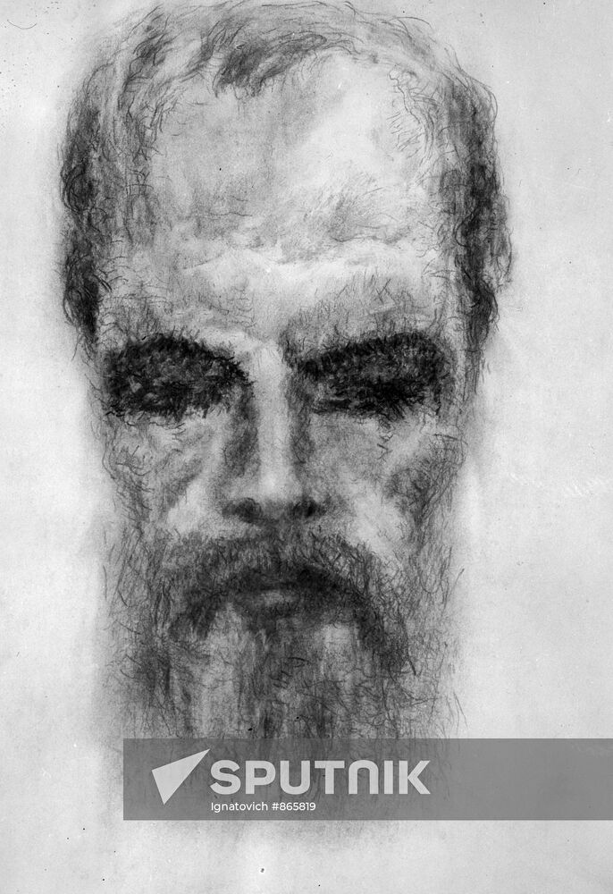Drawing Dostoevsky's Portrait | Sputnik Mediabank