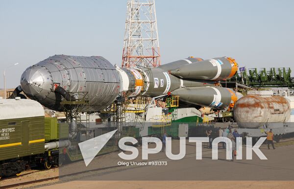 Soyuz 2.1a rocket launcher delivered to Baikunur launch site