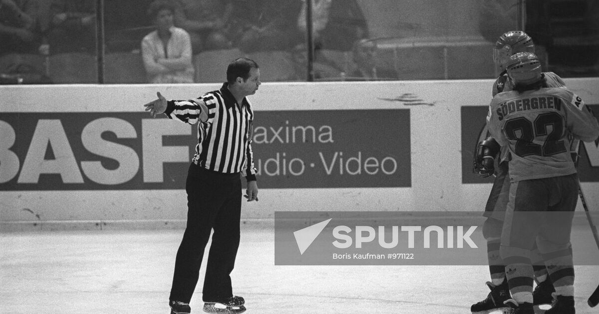 Hockey referee Yury Karandin Sputnik Mediabank